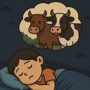 ฝันเห็นวัว 2 ตัว