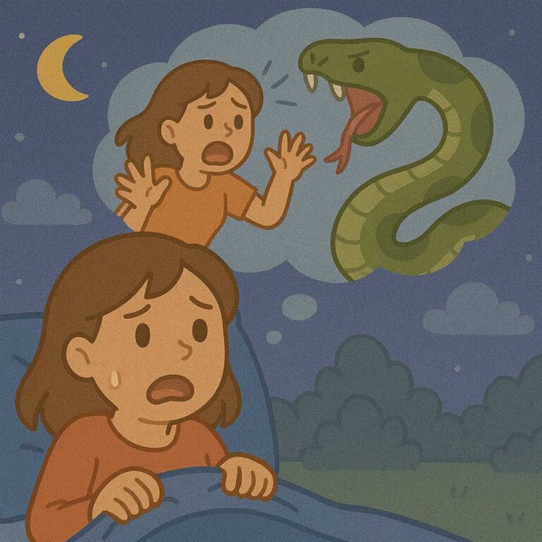 ฝันว่า งูเหลือม ไล่กัด