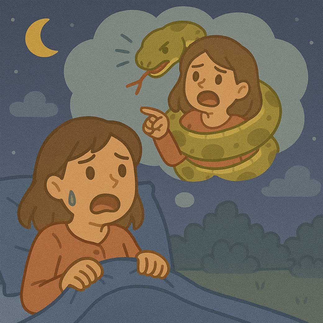 ฝันว่า งูเหลือมรัดตัว