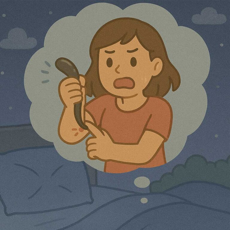 ฝันว่า ปลิงเกาะ แล้วดึงออก