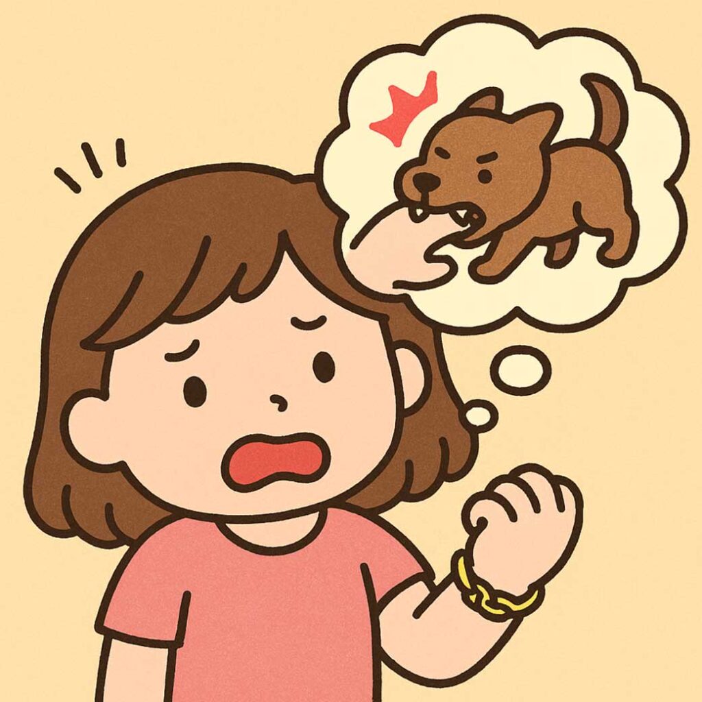ฝันว่า หมาบ้ากัดมือ